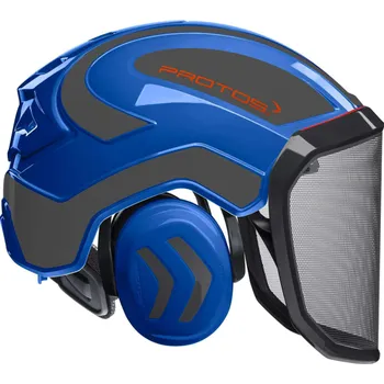 Pracovní přilba Přilba PROTOS® Integral Forest, štít F39, modrá/šedá