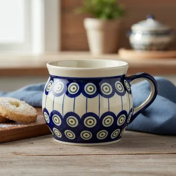 Hrnek sud Bolesławiec 500 ml - dek. 8 (třetí druh)