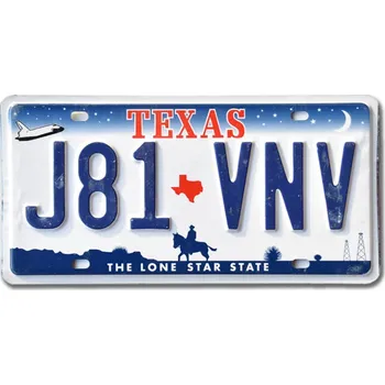Plechová cedule Americká SPZ Texas Horse J81 VNV