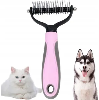 Kosmetika pro psa HŘEBEN NA ROZČESÁVÁNÍ ZACUCHANÉ SRSTI PRO PSY, ODSTRAŇUJE ODUMŘELOU SRST, VELKÝ, RŮŽOVÝ