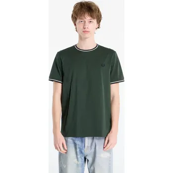 Tričko FRED PERRY Twin Tipped T-Shirt Court Green/ Snow White/ Navy L