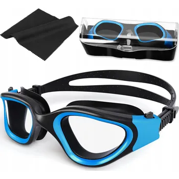 Plavecké brýle HOTSRACE Plavecké brýle proti zamlžování s UV filtrem pro dospělé, černo-modré