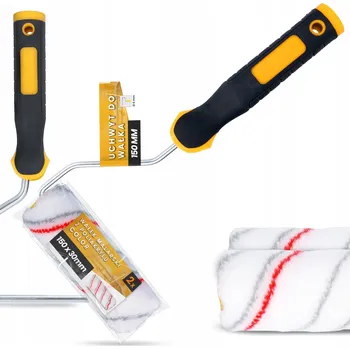 2x VÁLEČEK MALÍŘSKÝ 15 cm na Malování Stěn, Mabli, Barev, Laků + 1x DRŽÁK H0-T