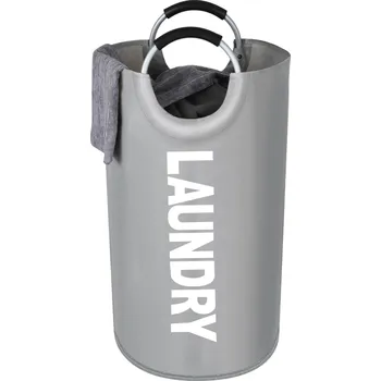 Koš na prádlo VOTOKO Koš na prádlo 82L Skládací voděodolný s uchem světle šedý