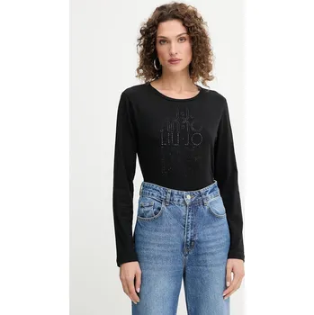 Pánské tričko Tričko s dlouhým rukávem Liu Jo TF5300.JS003 černá 99A, vel. S