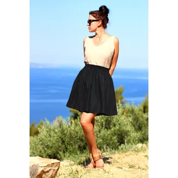 Dámská sukně Lotika 100% lněná sukně nad kolena Lotika Premium quliaty 832655