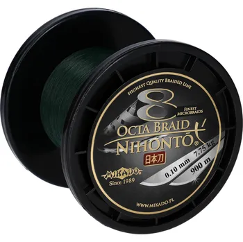 Mikado PLETENÁ ŠŇŮRA - NIHONTO OCTA BRAID - 0.08mm/5.15kg/900m - ZELENÁ - 1 cívka