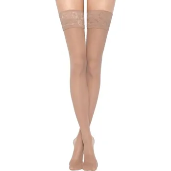 Dámské punčochy Conte Class 40 • 3/4-M/L • tělová • punčochy samodržící 40 DEN