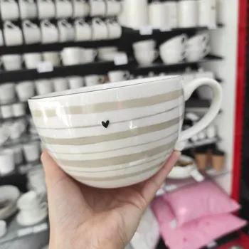 Bastion Collections Polévkový hrnek NATURAL STRIPES, 13cm b330168