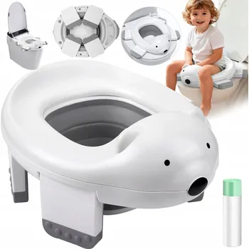 Nočník CESTOVNÍ NOČNÍK PRO DĚTI TRŮN NÁSTAVEC NA WC PŘENOSNÝ PRO VÝUKU