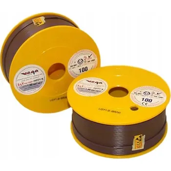 elektrický kabel Kabel LGY/H05V-K 1,00 mm2 100 m Hnědo-Fialový