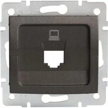 Elektrická zásuvka Internetová zásuvka nástěnná 1xRJ45 Kanlux grafit 25929