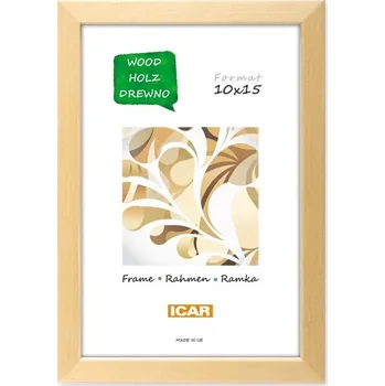 Rám na obraz Rámeček dřevěný Icar PINIA 0 10x15cm přírodní r020227