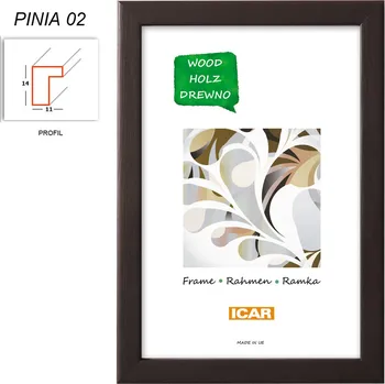 Rám na obraz Rámeček dřevěný Icar PINIA 02 18x24 tmavě šedý r040067