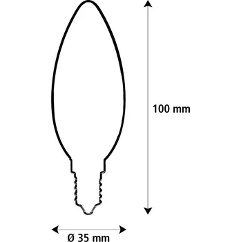 Lampička Segula LED Fire Flame Line E14 0,2 W červená svíčka 1800 K dekorativní