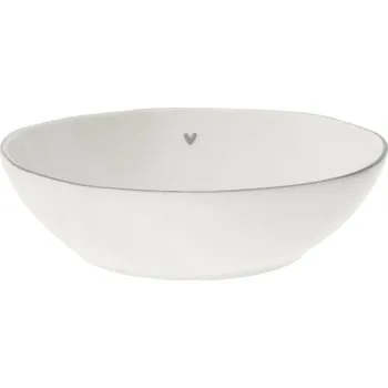 Talíř Bastion Collections Polévkový talíř HEART in grey, 21x5cm b330105