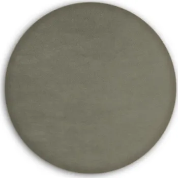 Čalouněný nástěnný panel kolo - průměr 50 cm, výška 3 cm - šedobéžová