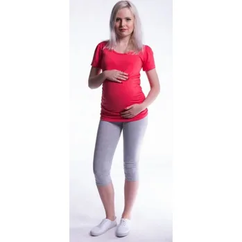 Be MaaMaa Těhotenské barevné legíny 3/4 délky - šedá, vel. XL