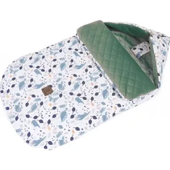 Fusak Bavlněný fusak, prošívaný velvet, 48 x 90 cm Les - bílá, khaki