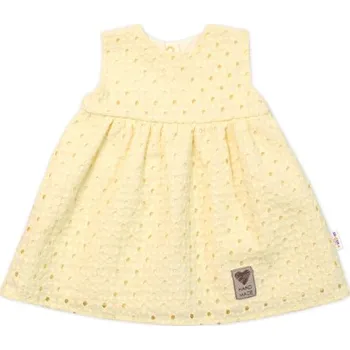 Dětská móda Baby Nellys Lehké Handmade šatičky Madeira, žluté, vel. 104