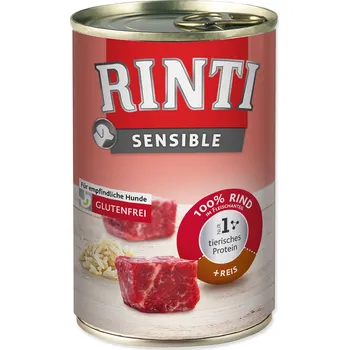 Krmivo pro psa Konzerva Rinti Sensible Adult hovězí a rýže 400g-KARTON