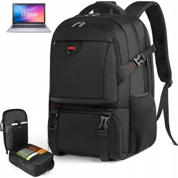 turistický batoh Batoh Notebook NEWHEY 17,3 palce s USB, vodotěsný, černý