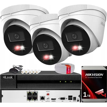 Bezpečnostní kamera MONITOROVACÍ SADA 3X IPCAM-T6-30DL IP 6MPx HYBRID LIGHT POE HILOOK