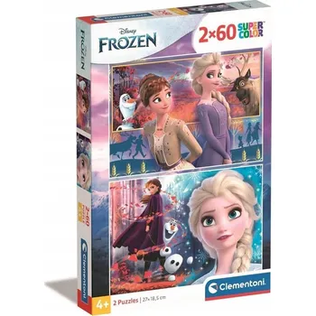 Puzzle Clementoni Puzzle 120 dílků SuperColor Puzzle 2x60 Ledové království 2