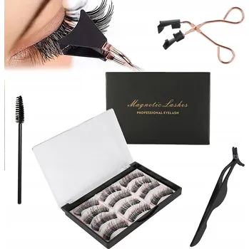 Umělé řasy Magnetické Řasy opakovaně použitelné 6 párů + pinzeta + 1 x 3D oční linky