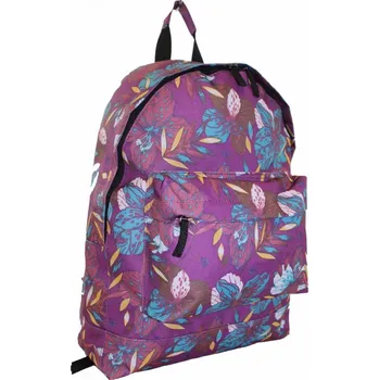 Městský batoh Nicole Brown Dámský batoh JBBP 241 FLOWER PRINT FIALOVÝ