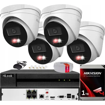 Bezpečnostní kamera MONITOROVACÍ SADA 1X IPCAM-T6-30DL IP 6MPx HYBRID LIGHT POE HILOOK
