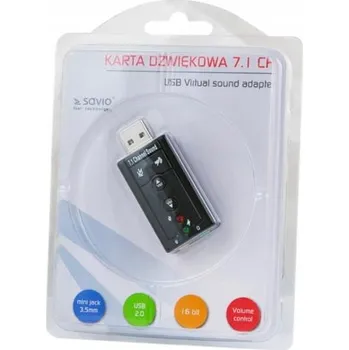Zvuková karta Externí zvuková karta Savio USB 7.1 AK-01