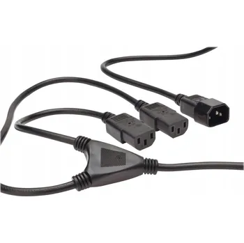 Napájecí kabel Napájecí kabel Y-DIGITUS AK-440400-017-S pro dva monitory, 1,7 m