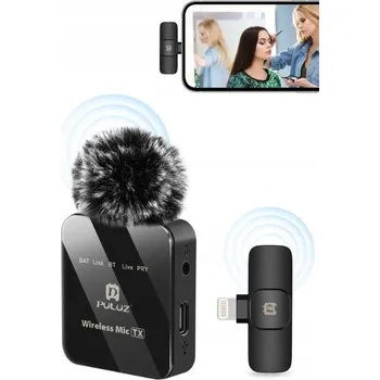 Mikrofon 2x Bezdrátový klopový mikrofon pro iPhone Lightning 14 13 Puluz