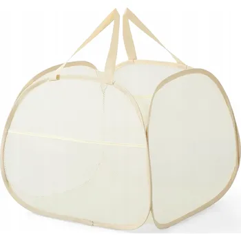 KIAYOO Skládací koš na prádlo PopUp do koupelny, ložnice, prádelny, béžový