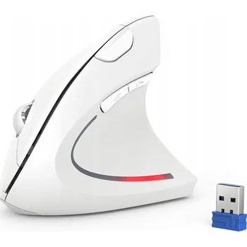 Myš Myš vertikální TECKNET 4800 DPI, ergonomická, bílá, bezdrátová
