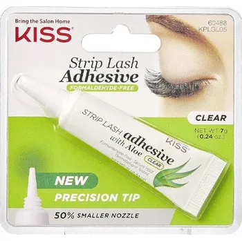 Umělé řasy Průhledné lepidlo na umělé řasy s aloe vera Strip Lash Adhesive KISS 7 g