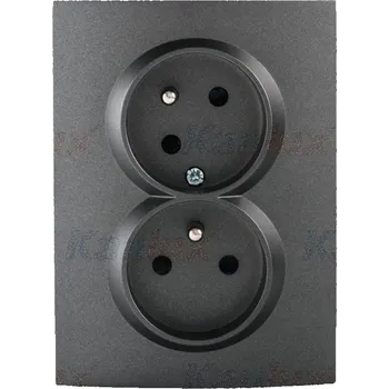 Elektrická zásuvka Nástěnná Elektrická Zásuvka Kanlux , šedá