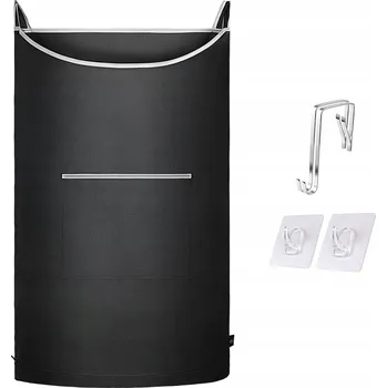 Koš na prádlo KINGSUSLAY Závěsný koš na prádlo na dveře s háčky 89x56 cm