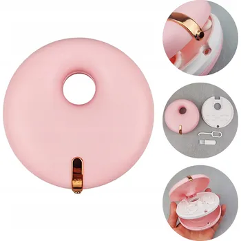 Pouzdro Krabička Zásobník na krytky protézy Rovnátka Ortodontický Kulatý Růžový