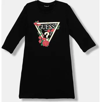 Dámské šaty Dětské bavlněné šaty Guess J3YK13.KA6W4.9BYA černá 99A, vel. 158-166