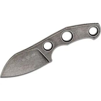 lovecký nůž GIANT MOUSE GMF1-P, 4mm N690 PVD Stonewashed / Přírodní kožené pouzdro GM-K-GMF1-P