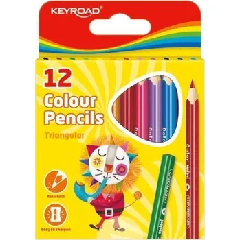 Kresba Keyroad Pastelky trojhranné poloviční 12 ks