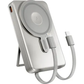 Powerbanka Powerbanka SPELLO ForcePack 4v1 10000mAh magnetická bezdrátová SM75 - titanová