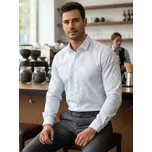 Bílá pánská košile se vzorem DX2438 Velikost: XL