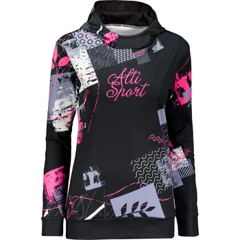 Dámská mikina Dámská mikina premium ALTISPORT VOJ/ALW009MI01 ČERNÁ/SVĚTLE RŮŽOVÁ XL
