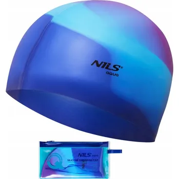 Vodní sport Silikonová plavecká čepice Nils Aqua modrá