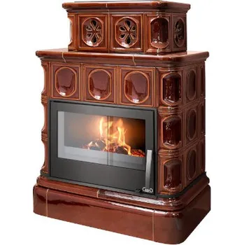 Krbová kamna ABX Karelie kachlový sokl hnědá