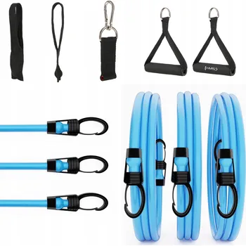 Odporové gumy na cvičení sada HMS expander úchyty dveře Trénink