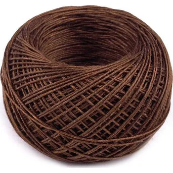 Nit Nitě lněné 50 m plastové pouzdro, střední, 7965 hnědá tmavá